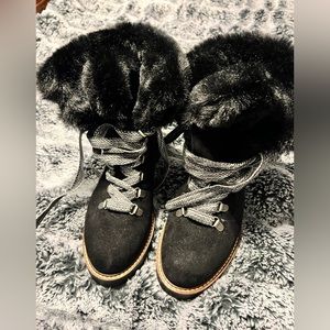 White Mountain Womens Glamorous Black Ankle Combat & Lace-up Boots Shoes NWT